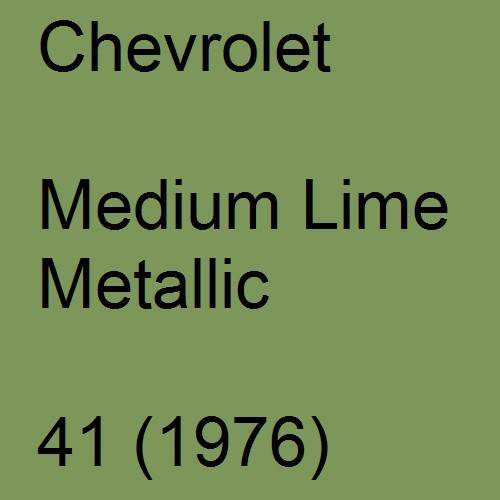 Chevrolet, Medium Lime Metallic, 41 (1976).